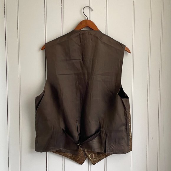 NWOT Versace Classic V2 Lurex Brocade Bow Pattern Waistcoat- Size 52 - Picture 2 of 10